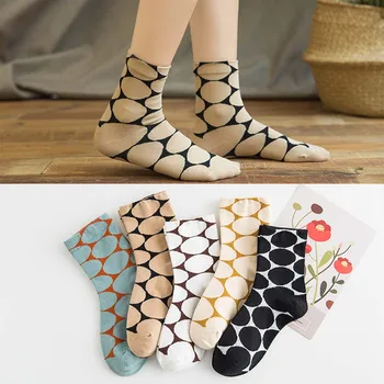 Kawaii Žena Ponožky Mäkké Ženy Ponožky Dot Tlače Jeseň Zábavné, Roztomilé Ponožky Bežné Kórejský Harajuku Dievča Módneho Teplé Ponožky
