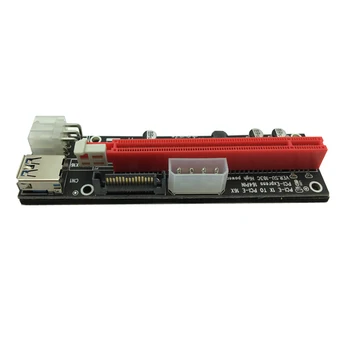 Čierna Doska 60 cm PCI-E slot karty PCI Express Extender Stúpačky Karty 1x až 16x rozhranie USB 3.0, SATA 4Pin 6Pin IDE Molex Energie pre Banské Bitcion Baník