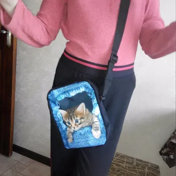 FORUDESIGNS Kanadský Bezsrstých Mačiek program Messenger Tašky Pre Mužov, Ženy,Cartoon Zvierat Cestovné Crossbody Taška na Rameno Pack Tote Veľkoobchod