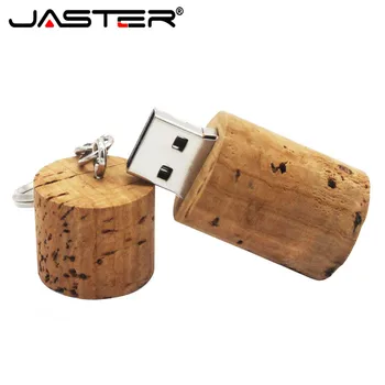 JASTER hot predaj tvorivé Drevenou zátkou skutočná kapacita USB 2.0 4GB/8GB/16GB/32GB/64GB USB flash disk
