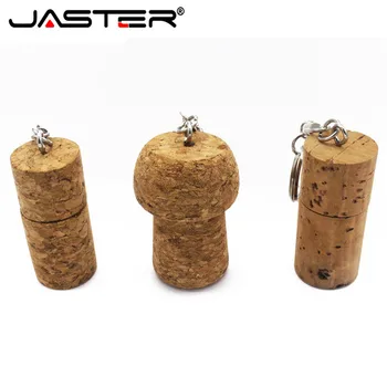 JASTER hot predaj tvorivé Drevenou zátkou skutočná kapacita USB 2.0 4GB/8GB/16GB/32GB/64GB USB flash disk