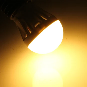 E27 Zvuk, Ovládanie LED Svete Žiarovka Teplý Deň Bielej 27SMD 220V Energeticky Úsporné Bodové Svetlo