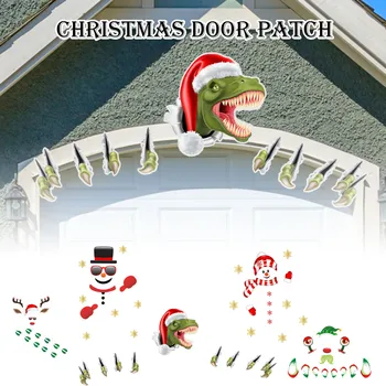 1# Vtipné Vianočné Dvere, Stenu, Samolepky Pre Domácnosť Tvorivé Santa Claus Okno Dekor Nový Rok Knižnice Lepiť Nálepky