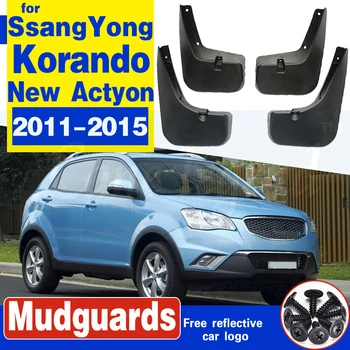 Pre SsangYong Korando Nové Actyon C200 2011~Auto Mudflaps Blatník Mud Guards Splash Klapky Blatníky Príslušenstvo 2012 2013