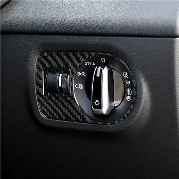 RHD Real Uhlíkových vlákien Svetlometu prepnúť Auto interiéru Auta príslušenstvo Pre Audi TT 8N 8J MK123 TTRS