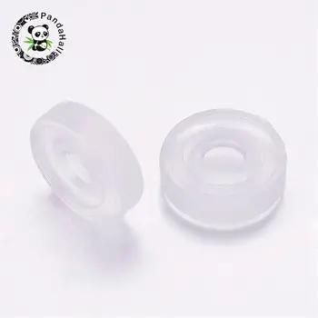 Plastové Ušné Klip pad, Anti-bolesť, Jasné, 7x7x2mm, Otvor: 2 mm