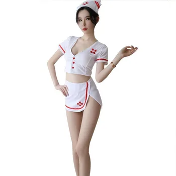 Sexy zdravotná sestra jednotné erotické hry pre páry bielej sestra jednotné sexy sukne lekár kostým eroctic spodnej bielizne pre ženy, darčeky romantika