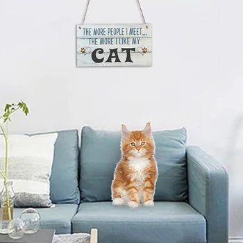 Mačka Závesné Tabule Spálňa Zábavné Hráč Herné Tabule Pre Pet Prihláste Sa Domov Drevené Dekorácie