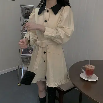 Sladké Girl Jar/Jeseň Japonská Dievča Roztomilý Lolita Mini Šaty Vintage Harajuku Preppy Jemné Víla Offiec Lady Štíhle Ženy Šaty