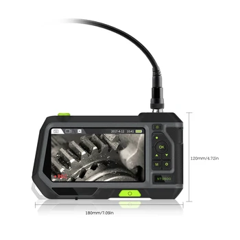 Priemyselný Endoskop Borescope Inšpekcie Fotoaparát s Semi-Rigid Trubice Batéria 3500mAh 5 palcový HD Displej LCD Borescope Fotoaparát