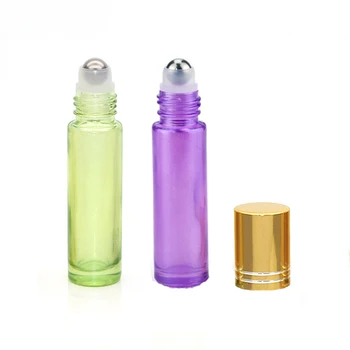 10pcs 10 ml Pearl Farebné Hrubé Sklo Roll Fľaša Esenciálny Olej Parfum Prázdne Fľaše Naplniteľné Prenosné Cestovné Navi Ampulka