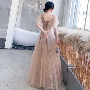 2021 Nové Ilúzie Flitrami Večerné Šaty Pre Ženy-Line Dlho Tvaru Backless Večerné Šaty Módne, Elegantné Formálne Prom Šaty