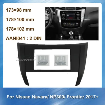 2Din autorádio, Fascia Pre Nissan Navara NP300 Hranici 2017+ Auto DVD palubnej doske Auta Nainštalovať Mount Fascia Dosku Adaptéra, Kryt Rámu