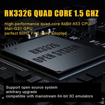 RGB10 Otvoriť Systému Linux 3,5 Palcový RK2020 Inovovaná Verzia RK3326 Retro Prenosné hracie Konzoly Pre PS/MAME/N64/FC/SFC/MD