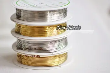 0,2 MM 10Pcs Mix Silver a Gold Lakované Medené Drôty, Laná DIY Šperky, Doplnky, Zistenia