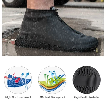 1 Pár Nepremokavé Topánky Zahŕňa Opakovane Skladacie Nie-Slip Silicone Dážď Obuvi sa Vzťahuje na Zips Vonkajšie Obuvi, Chráničov