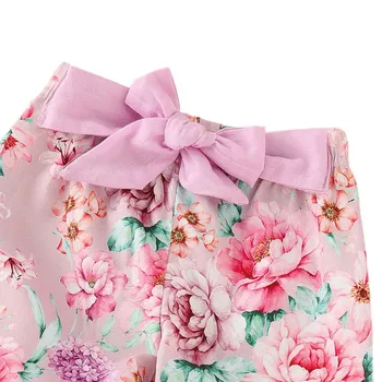 3ks Novorodenca Dievčatá Oblečenie s Dlhým Rukávom Romper T-Shirt Top+Kvetinový Nohavice+hlavový most Batole Detské Oblečenie Bavlnené Oblečenie