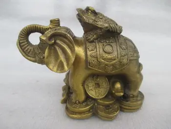 Vzácny Čínsky príručka kladivo medi spittor slon socha mieru