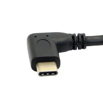 Typ C USB 3.1 Samec na USB-C Ženské 90D v Pravom Uhle Rozšírenie Dátového Kábla 20 CM