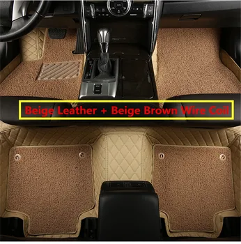 Auto Podlahové Rohože Pre Land Rover Range Rover Velar 2017.2018 Nohy Koberce Auto Krok Mat Výšivky Kožené Drôtu cievky 2 Vrstvy
