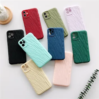 Obyčajný Farbou Textúra Silikónové Mäkké Telefón puzdro Pre iPhone 6 6 7 8 Plus 2020 SE 7Plus 8Plus X XR XS Max 11, 11Pro, Max Prípade