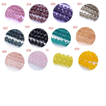 Farba Fuchsia 4*6 mm Crystal Korálky Sklenené Korálky Voľné Dištančné Korálky DIY Šperky Robiť Rakúsko Crystal Korálky