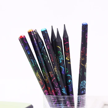 6PCS Ceruzky HB Diamond Farebné Ceruzky, Písacie potreby Položky Kreslenia Dodávky Roztomilý Ceruzky Školského Úradu Roztomilý Tlač Pero