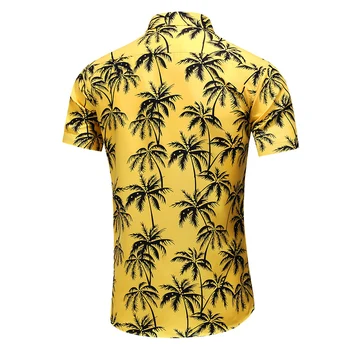 2020 Lete Novej pánskej Kvetinové Módne Tričko Bežné Havaj Krátke Rukáv Tričko Male Plus Veľkosť 5XL 6XL 7XL Značka Oblečenia