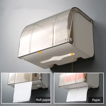 Kúpeľňa Nepremokavé Tkaniva Okno Plastové Toaletný Papier Držiak Na Stenu Papier Zásuvky Úložný Box Dvojvrstvové Dávkovač