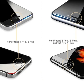 10PCS Tvrdeného skla pre iPhone 6 6 7 8 Plus Screen protector sklo pre iPhone 5 SE 5C 4 nevýbušnom film