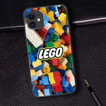 LEGOS Telefón puzdro Pre Iphone 5 5S SE 2020 6 6 7 8 Plus 11 12 X Mini XS XR Pro Max black Coque Mäkké Funda 3D Tpu Kryt Nárazníka