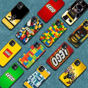 LEGOS Telefón puzdro Pre Iphone 5 5S SE 2020 6 6 7 8 Plus 11 12 X Mini XS XR Pro Max black Coque Mäkké Funda 3D Tpu Kryt Nárazníka