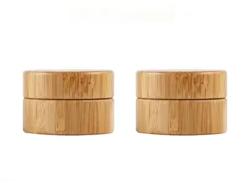 10g Bambusové Drevené Kozmetické Jar, Prázdne Krém Jar Kontajner, High-grade DIY Bambusu Krém na Ruky Naplniteľné Box SN2187