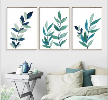 Maliarske plátno rastlín dekoratívne plagáty Nordic obývacia izba, veranda, obrázky na stenu Zelené rastliny Nechať Púpava kvet