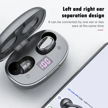 Bezdrôtové Slúchadlá TWS Bluetooth 5.0 Mini Slúchadlá Stereo Bass LED Displej Potlačením Hluku Športové Vodotesné Slúchadlá Do Ucha