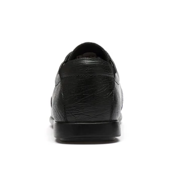 Kvalitné Obchodné Mužov topánky Originálne Kožené členkové Topánky Byty Plus Veľkosť Klasické Vonkajšie Jazdy Topánky Mužov