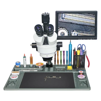 TBK Trinocular elektrónový mikroskop zváranie rozoberať workbench doska doska inšpekcie Stereo Zoom Veľkým stolom