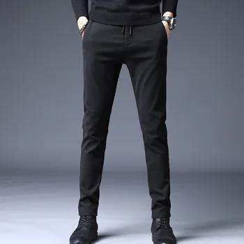 Jesenné a zimné bavlna bullet čierne dlhé nohavice pánske bežné nohavice trend 100 2020 nové zoštíhlená nohavice.
