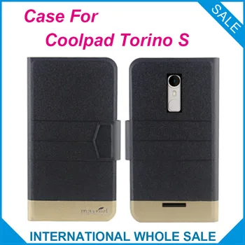 5 Farby Super! Coolpad Torino Prípadové Módne Business Magnetická spona, Vysoko kvalitné Exkluzívne Kožené puzdro pre Coolpad Torino S