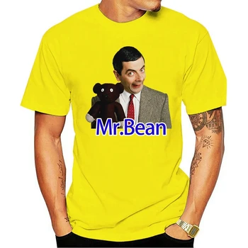 Série de tv pán. bean v3 rowan 2021 t-shirt atkinson (amarelo branco) todos os tamanhos