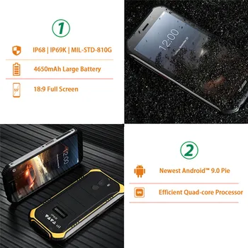 DOOGEE S40 Lite 3G WCDMA 5.5 palcový Mobilný Telefón, RAM 2GB ROM 16GB MT6580 Quad Core Android 9.0 Rýchle Nabitie Dual SIM Smartphone NFC