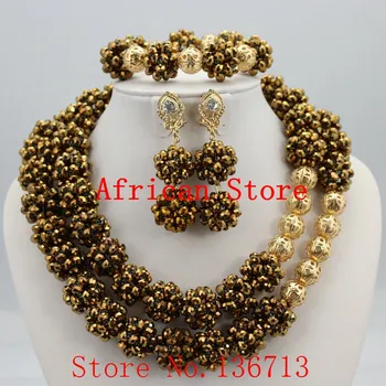 Nádherné Africké Korálky Šperky Set Nádherné Nigérijský Korálky Nastaviť Nové Ručné Veľkoobchod Doprava Zadarmo R552