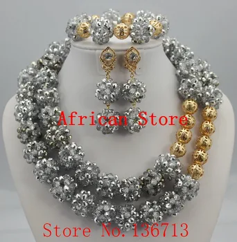 Nádherné Africké Korálky Šperky Set Nádherné Nigérijský Korálky Nastaviť Nové Ručné Veľkoobchod Doprava Zadarmo R552