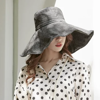 Kórejský Nový príchod módne elegantný klobúk žena slnkom v tieni žien, trend veľký klobúk prímorské Slnečné ochranný krém na opaľovanie na pláži klobúk