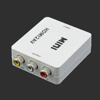 HDMI k AV Video Audio Converter Adaptér Analógový Digitálny L/R Audio 1080P