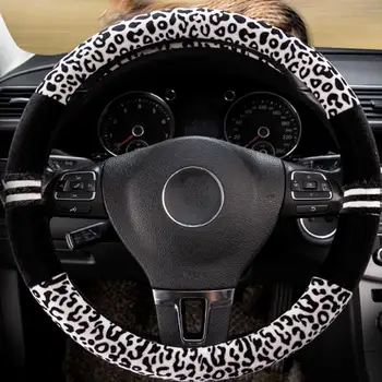 Univerzálny Leopard Tlač Plyšové Auto, SUV Volant, Kryt Dekorácie 15