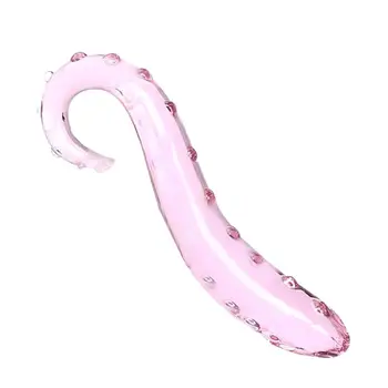 Hippocampus Tvar Ružová Sklenené Dildo Penisu Penis Análny Plug Dospelých, Sexuálne Hračky, Ženská Masturbácia Zadok Plug