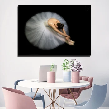 RELIABLI UMENIE Nordic Štýl Balet Girl Obrázky, Plagáty, Maliarske Plátno, Čierne A Biele Steny Umenie Na Obývacia Izba, Spálňa BEZ RÁMU
