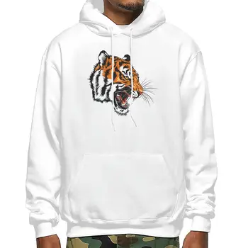 Kanpa 2020 Biele Nové Módne pánske Grafické Tiger Hoodies Osobnosti Vzor Tlače Hoody Mužov Cvičenie Top Graffiti Mikiny