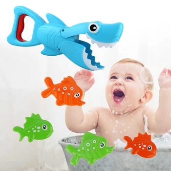 Deti Kúpanie Hračky Vaňa Shark Hračka Žralok Modrý S Hryzenie Zuby Obsahuje 4 Ryby Vaňa Hračky Pre Chlapcov A Dievčatá